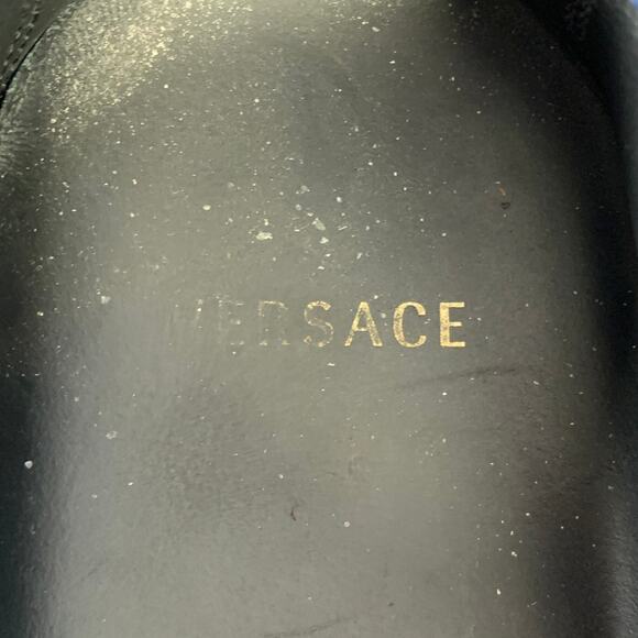 VERSACE Size 8 -Bluette Oro- Purple Textured Suede Drivers Loafers main image 6